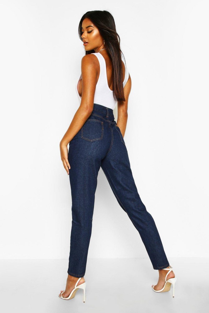 Jeans high waist mom - azul