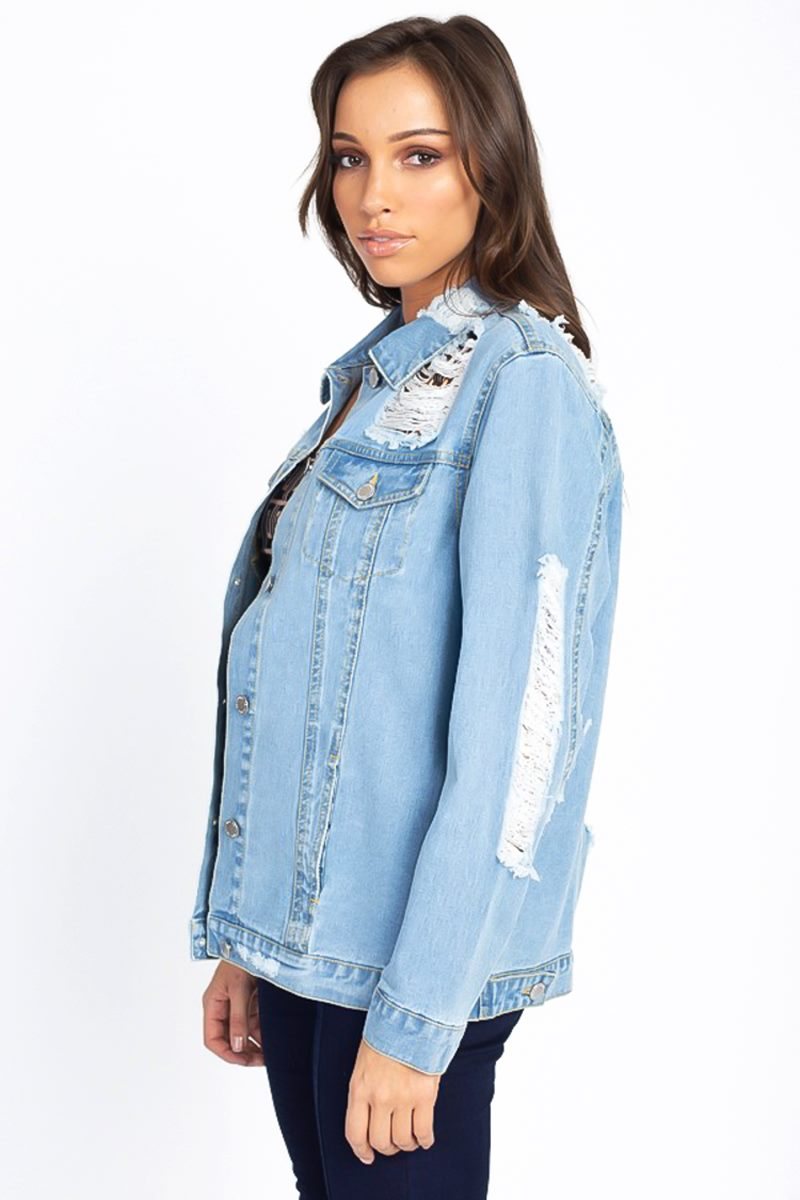 Chaqueta oversized distressed