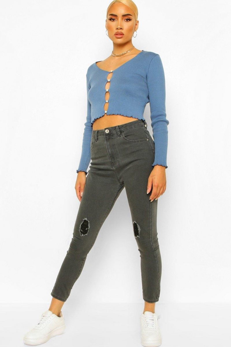 Jeans high waisted distressed