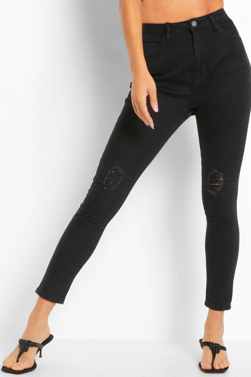 Jeans distressed high waist