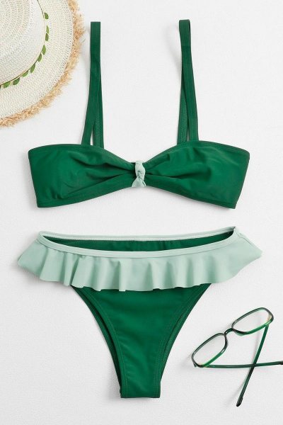 Bikini ruffle trim