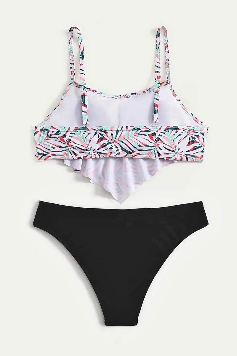 Bikini flounce print
