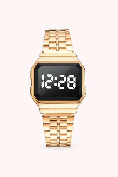 Reloj gold touch led