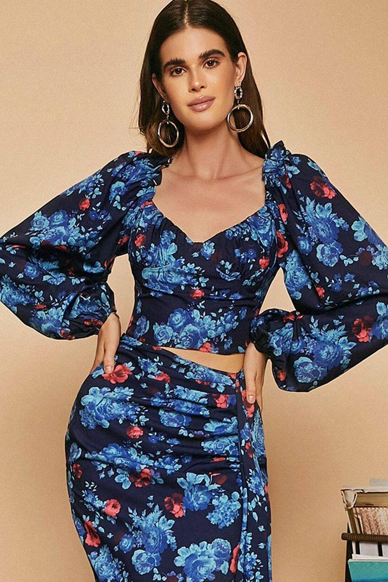 Blusa floral sweetheart