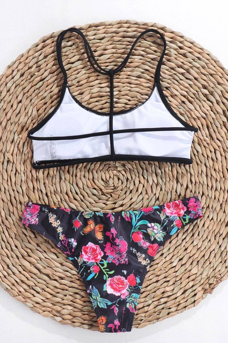 Bikini floral triangle