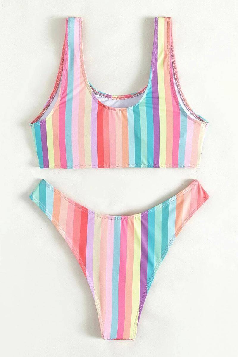Bikini striped colorful