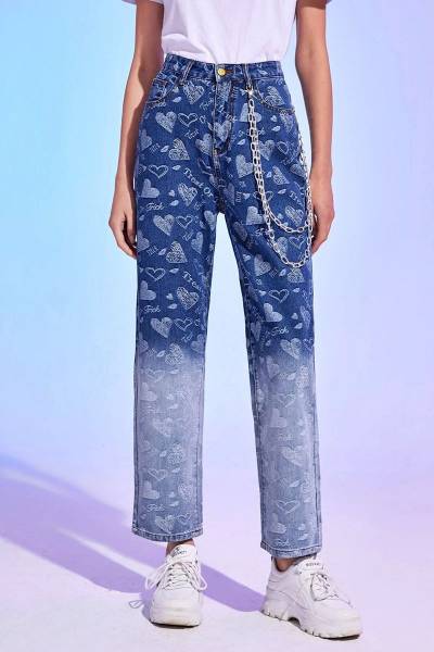 Jeans heart graphic