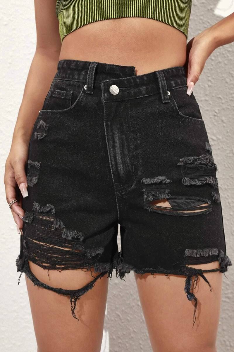 Shorts ripped raw