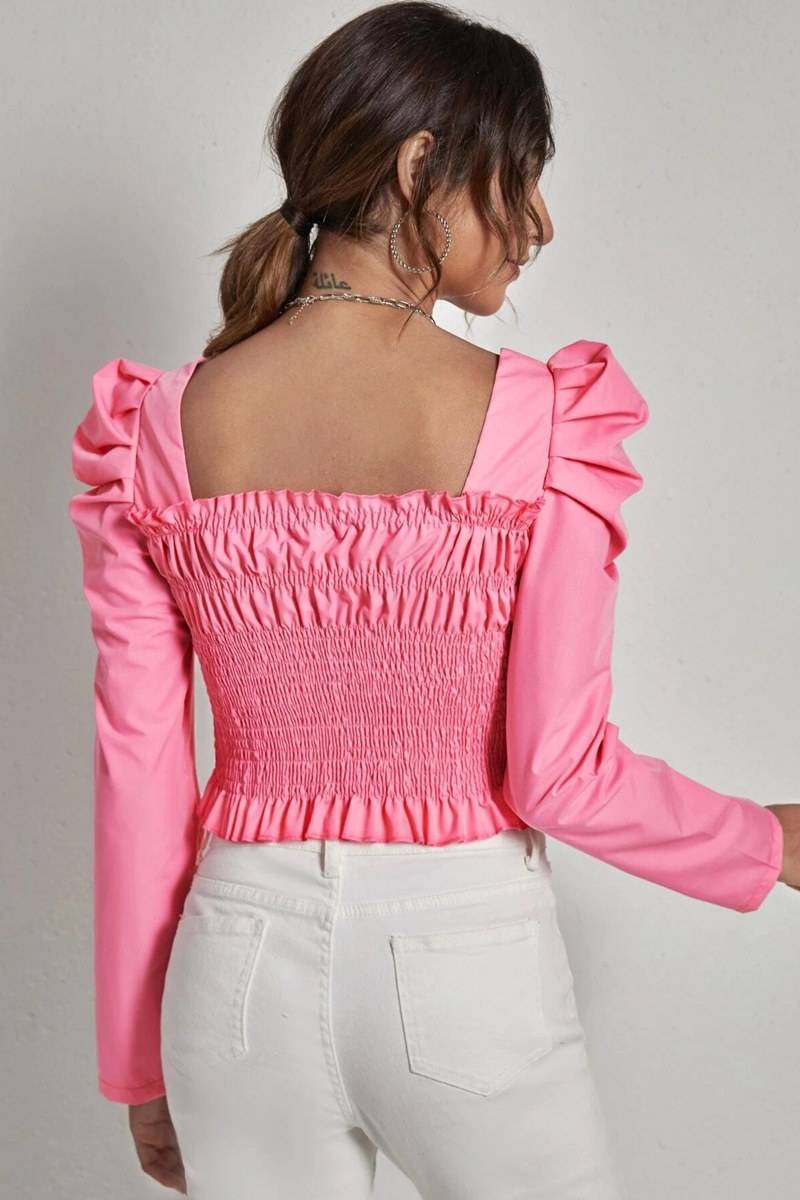 Blusa peplum crop