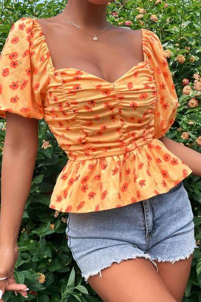 Blusa ruched swetheart