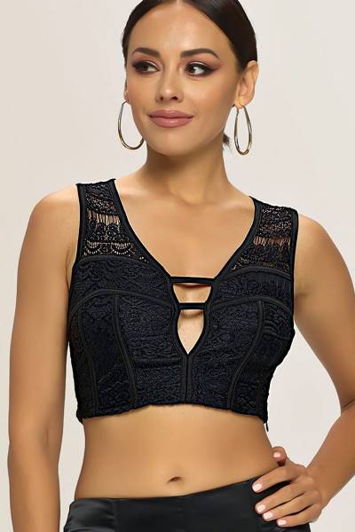 Blusa lace crop