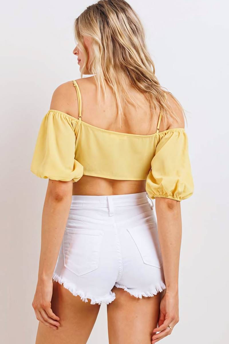 Blusa crep tie bow