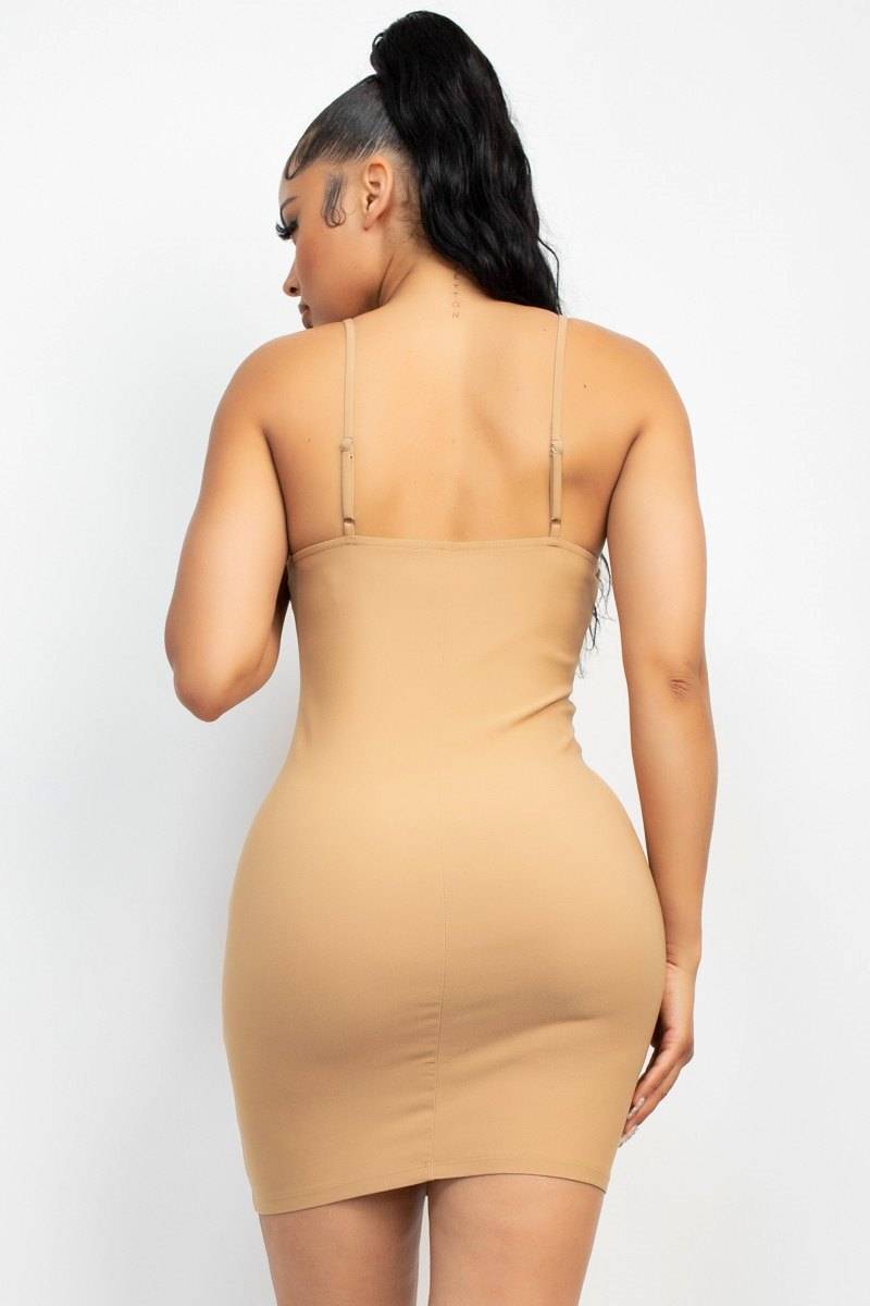 Vestido lace up bodycon